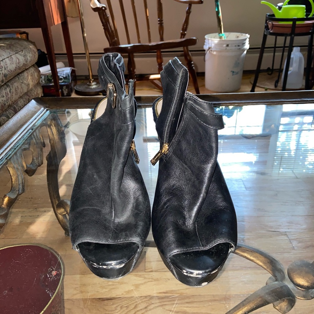 Jessica Simpson gold studded wedge